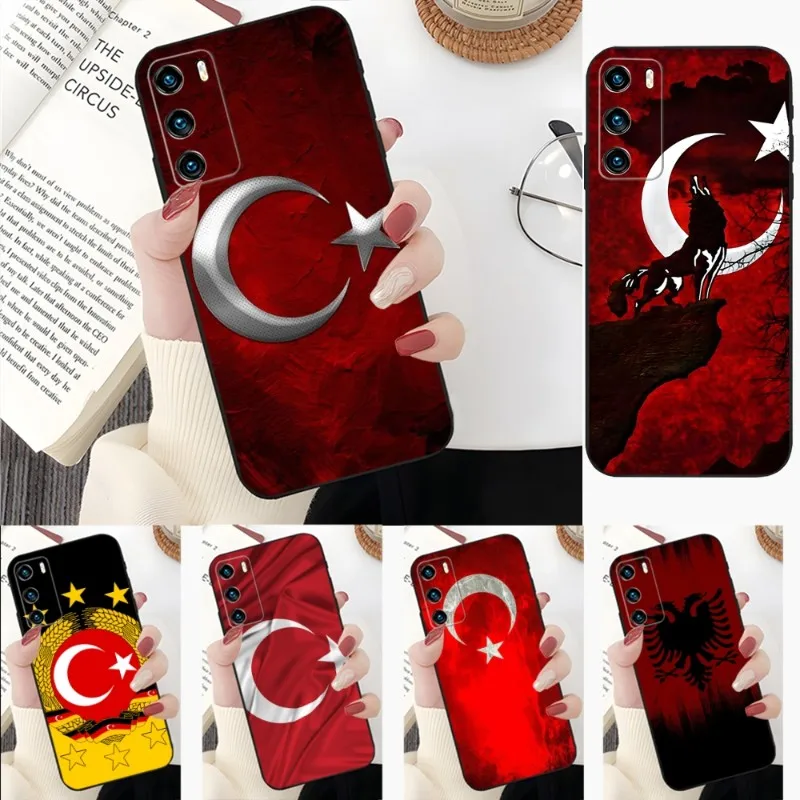 Чехол для телефона с флагом Турции Huawei P50 P50Pro P40 P30 P20 P10 P9 Pro Plus P8 P7 Psmart Z 2022 2021 Nova 8 8I 8PRO