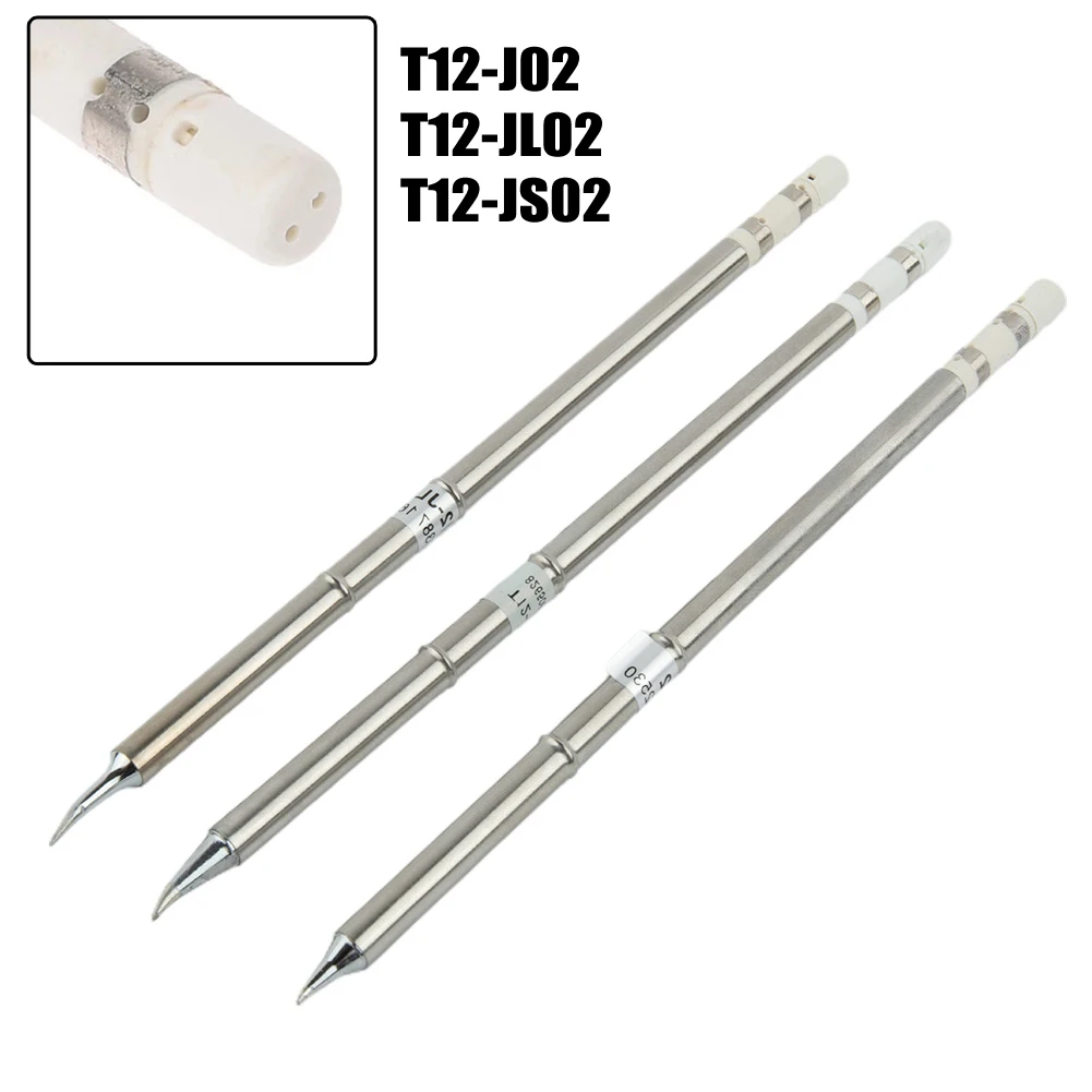 

3pcs T12 J Soldering Iron Tip For Station White Light 942/950/951/952/202/203/204/206 FX-9501/HAKKO912/FM-2027/2028 Handle