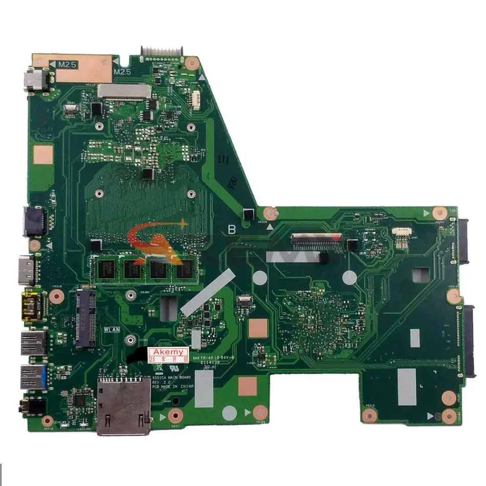 Материнская плата X551CA для ноутбука Asus оригинальная детская X551CAP X551C X551 F551C F551CA 1007U
