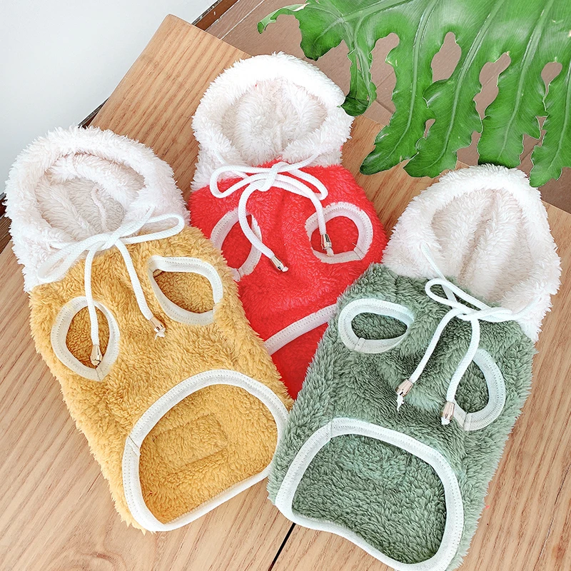 

Winter Pet Clothing Dog Puppy Hoodie Cat Sweatshirt Yorkshire Terrier Pomeranian Clothes Outfit Poodle Bichon Schnauzer Coat