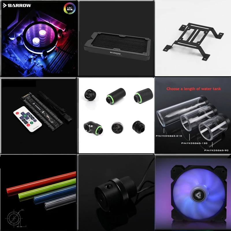 Набор водяного охлаждения Barrow PC мод DIY для процессора GPU Сплит водяное охлаждение