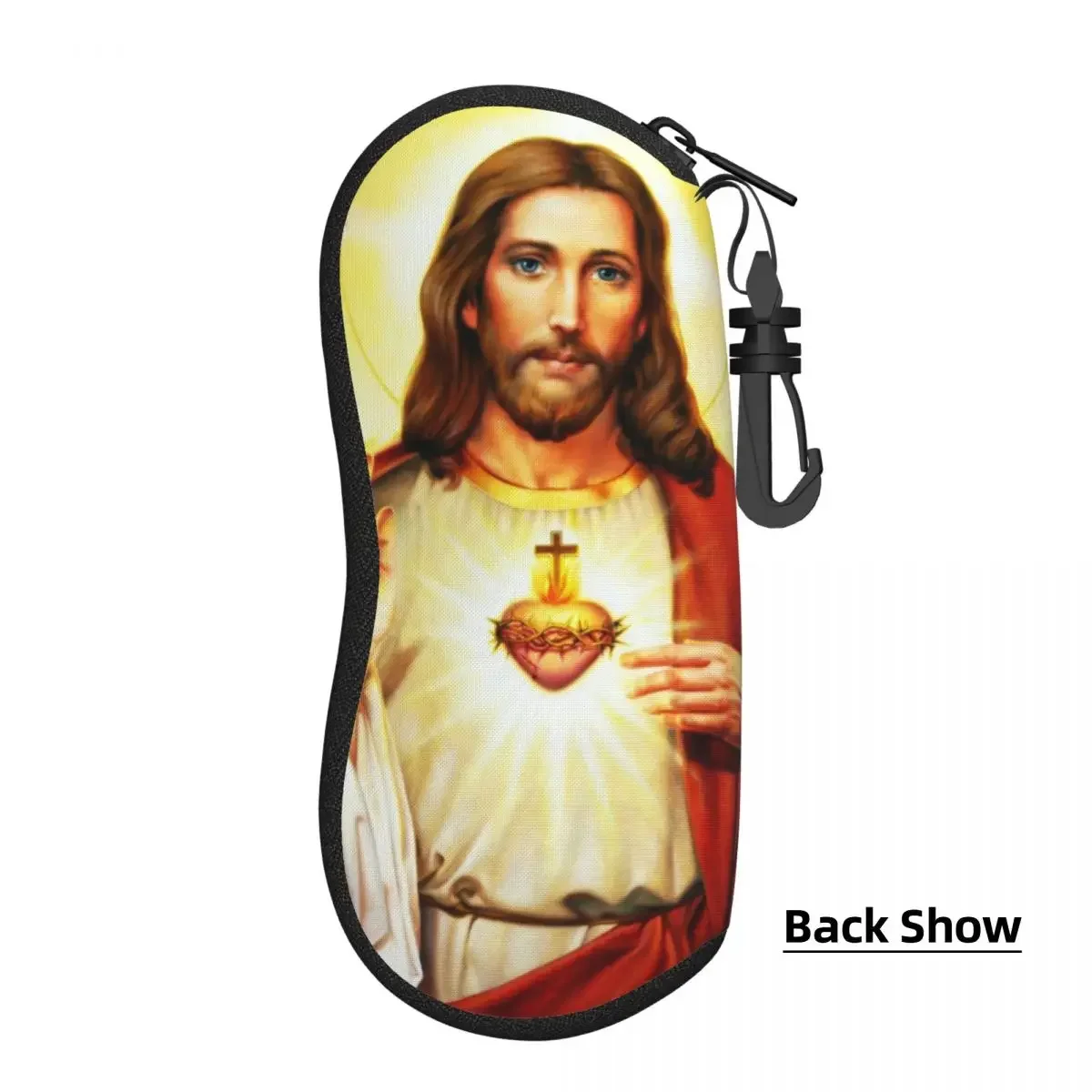 Изготовленный на заказ теплый чехол для очков с сердцем Иисуса мужчин и женщин
