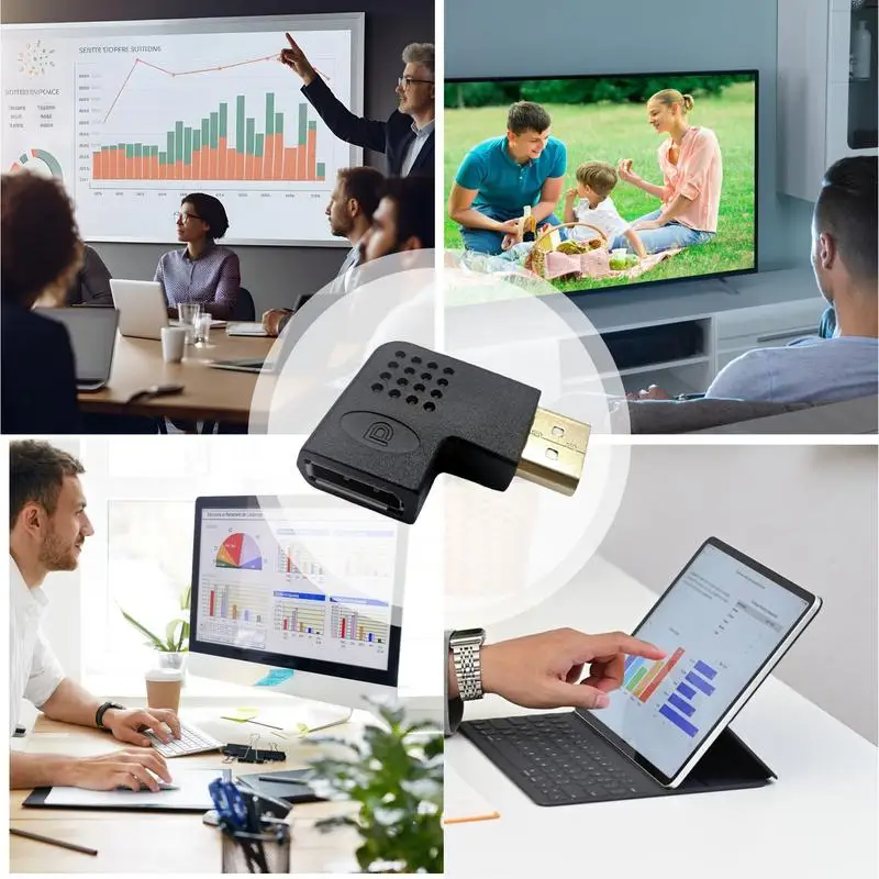 Адаптер Displayport конвертер DP переходник разъем L-образный адаптер для HD монитора