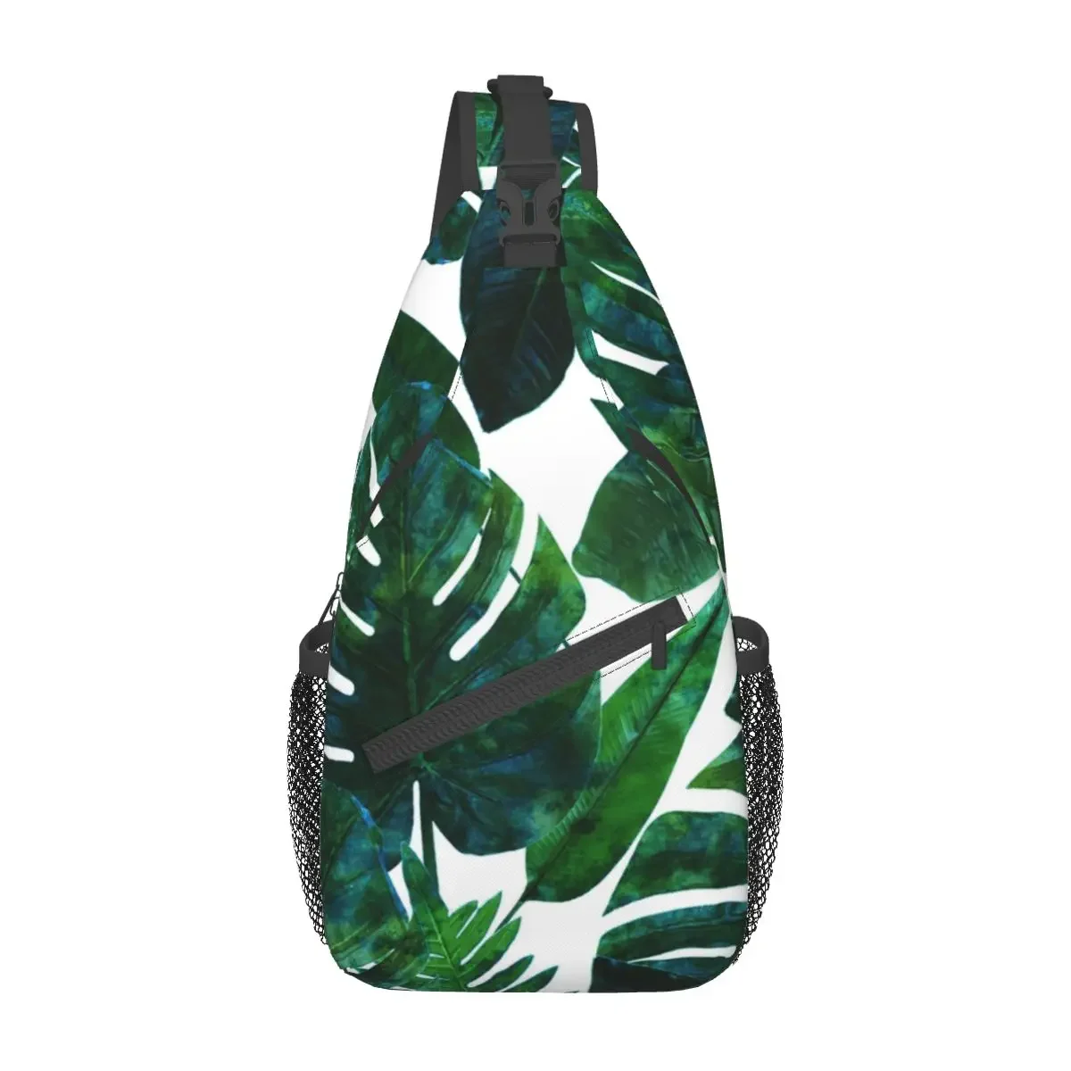 Сумки-слинг с тропическими джунглями нагрудный рюкзак через плечо спортивные
