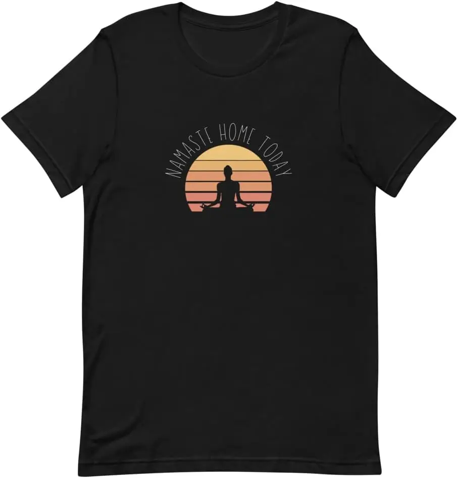 Футболка Намасте в постели сегодня | унисекс для любителей йоги