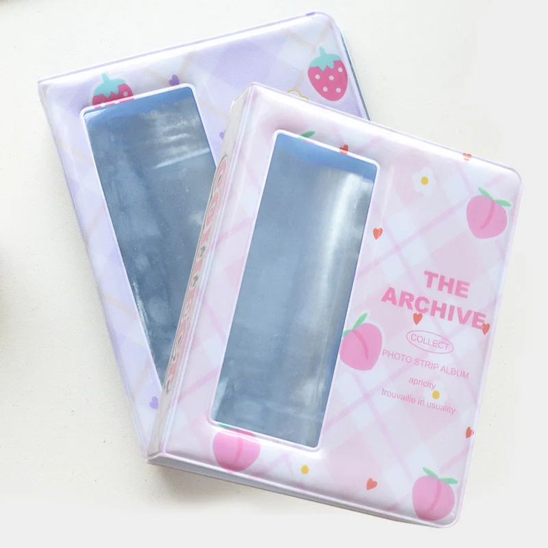 

4 Cuts Cartoon Photo Album Idol Star Photo Collection Book Stickers Printed Card Holder Archive Clear Pockets Cute Album Holder