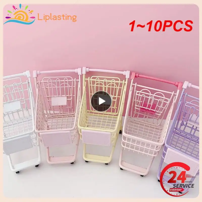 

1~10PCS Mini Shopping Cart Kids Toys Simulation Supermarket Handcart Storage Kids Gifts Toys Craft Decortion Wonderful Toy For
