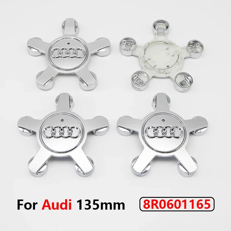 

4 шт. 135 мм колпаки автомобильных ступиц 4F 0601165 N для Audi A4 A5 A6 A7 Q3 Q5 A3 S5, аксессуары, автомобильная центральная крышка колеса, колпаки обода, Стайлинг