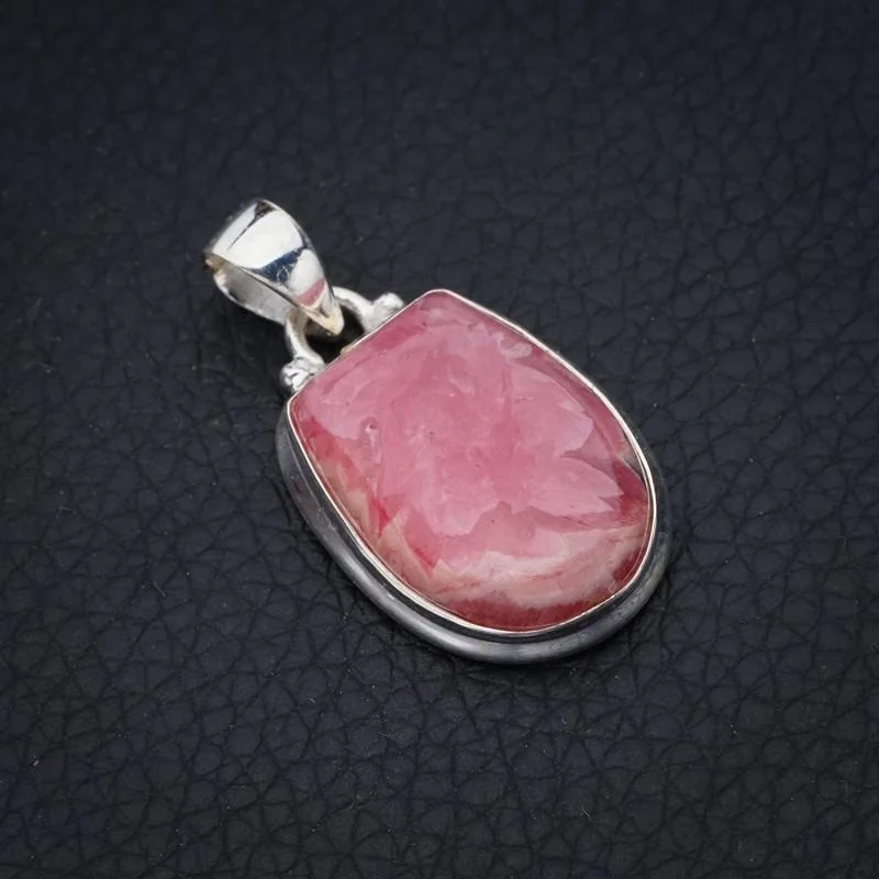 

StarGems Rhodochrosite Handmade 925 Sterling Silver Pendant 1.25" F4974