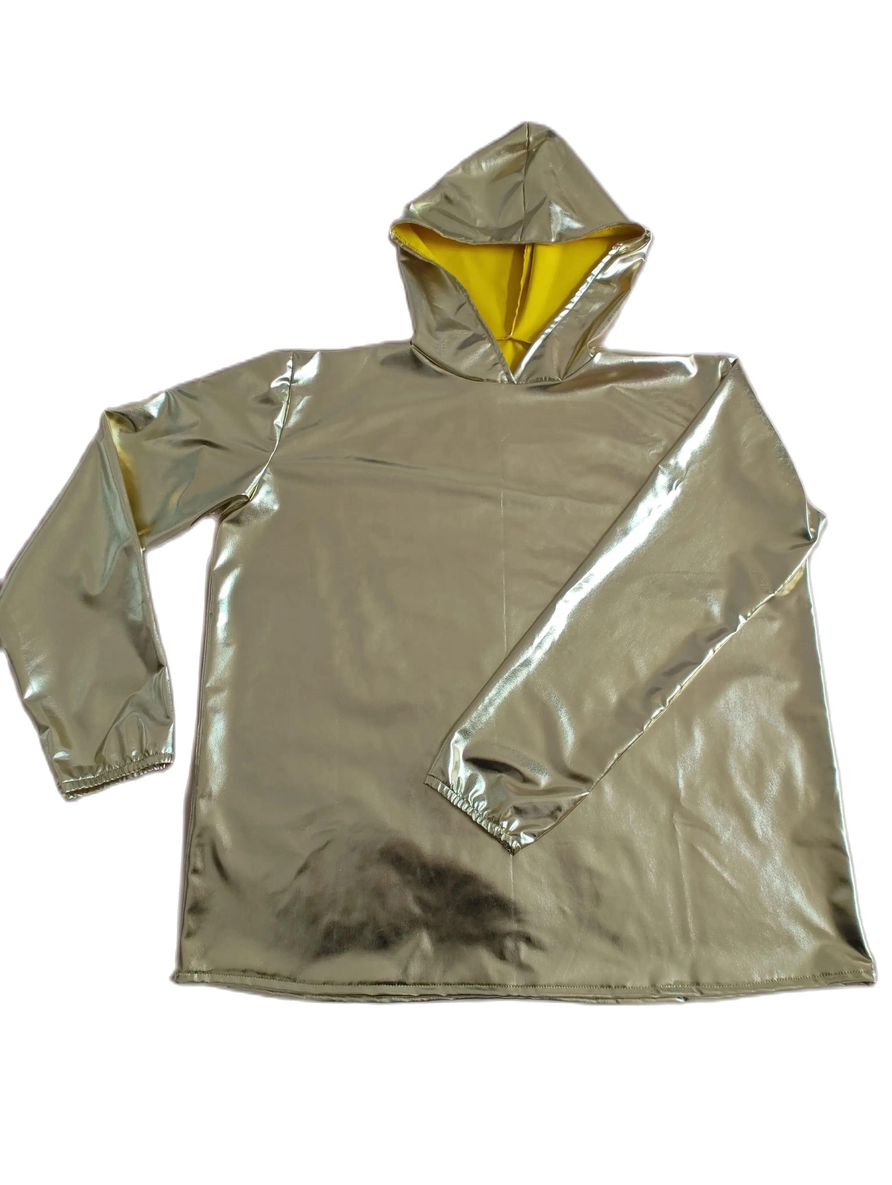 Весенние блестящие тонкие толстовки унисекс из спандекса с металлическим