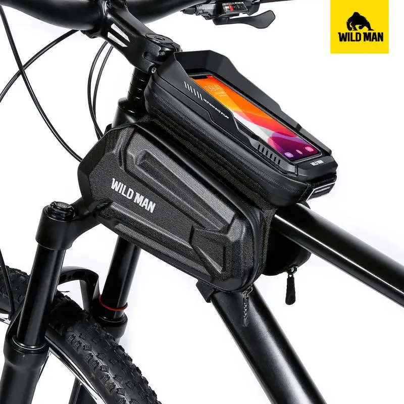 

Black Tube Bag Glue-pressed Waterproof Zipper Special Tpu Front Beam Bag Large-capacity Bicycle Bag Saddle Bag Portable