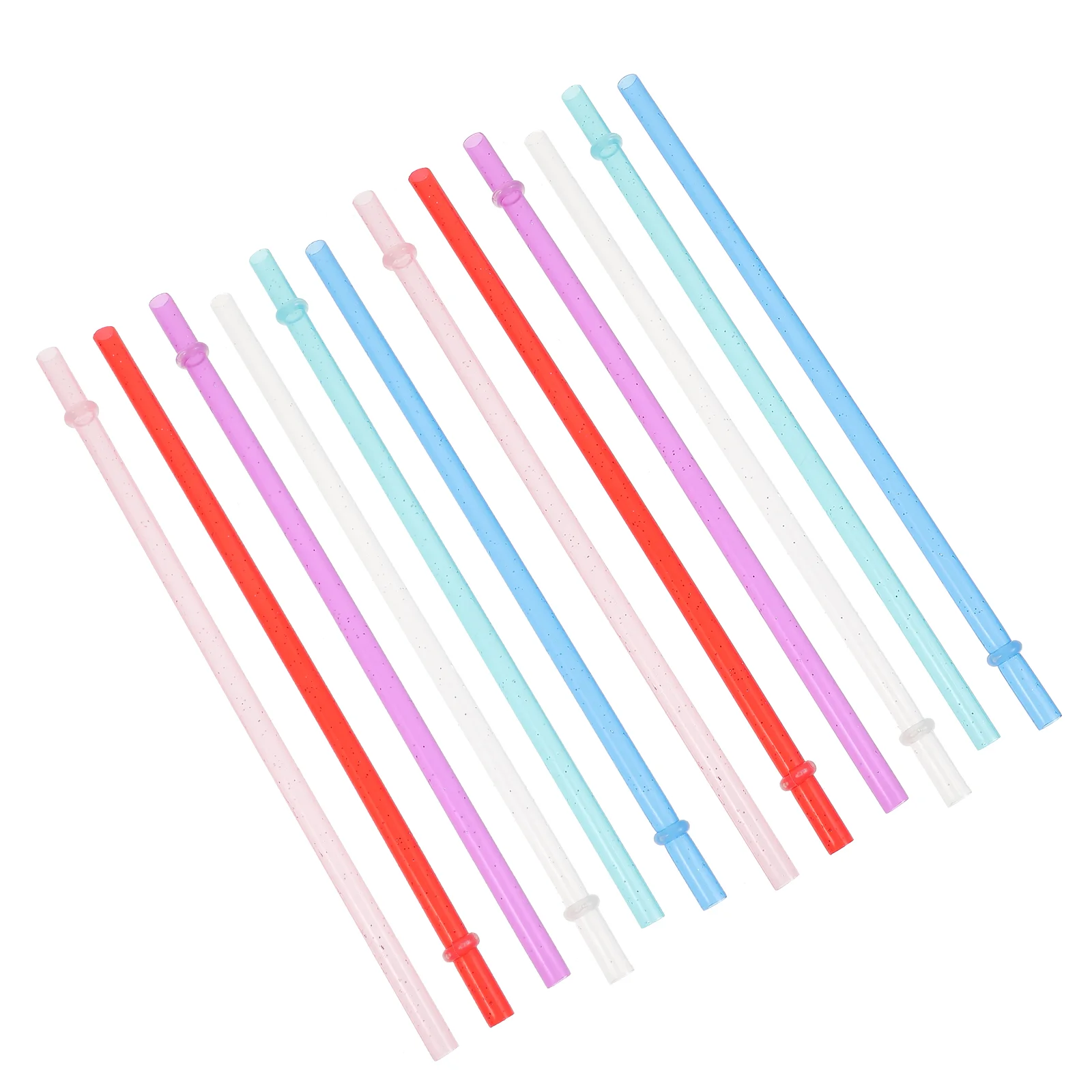 

Glitter Reusable Straws Shot Tumbler Drinking Pipe Plastic Sucking Travel