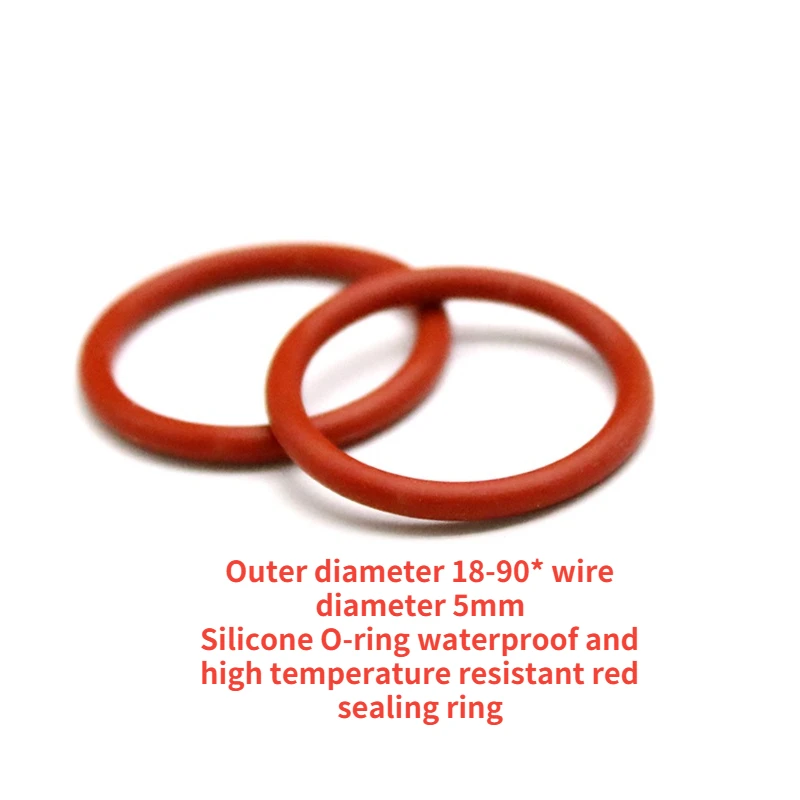 5/10 шт. проволока диаметром 5 мм Красное Силиконовое кольцо прокладка