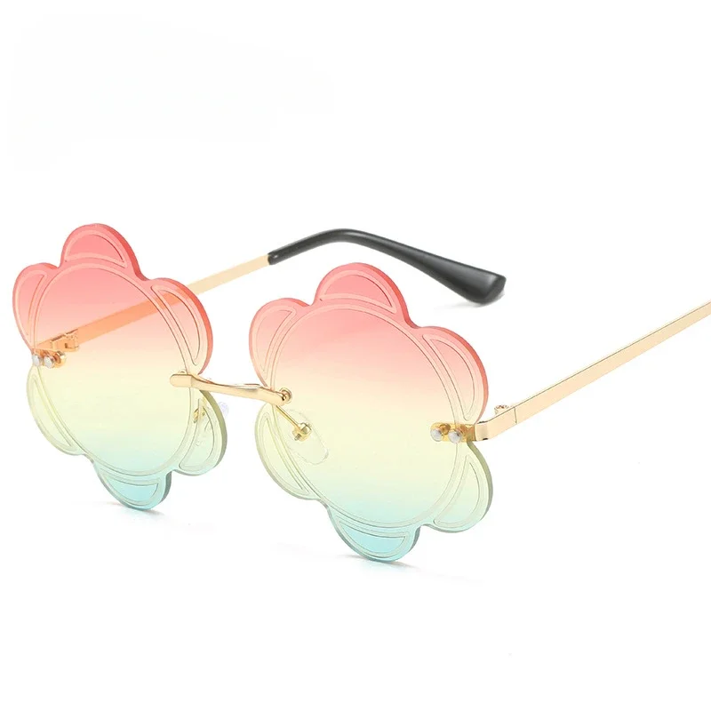 

Солнцезащитные очки в форме цветка, женские модные солнцезащитные очки в стиле бохо, забавные пляжные женские солнцезащитные очки без оправы с цветами, летние солнцезащитные очки