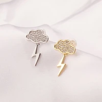 fashion new copper plated silver lovely cloud lightning earrings hot charm pendant womens girls fashion girls jewelry