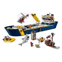 urban ocean reconnaissance ship model set building block assembly toys childrens birthday gift boys and girls