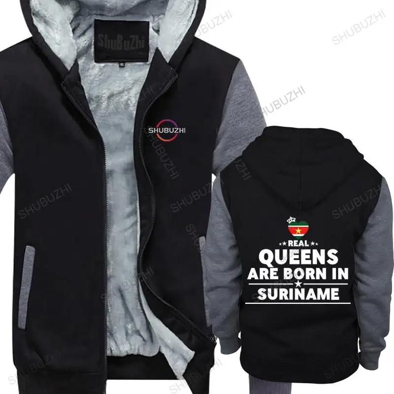 Мужская флисовая толстовка GESCHENK QUEENS LOVE FROM SURINAME с принтом из хлопка унисекс милым