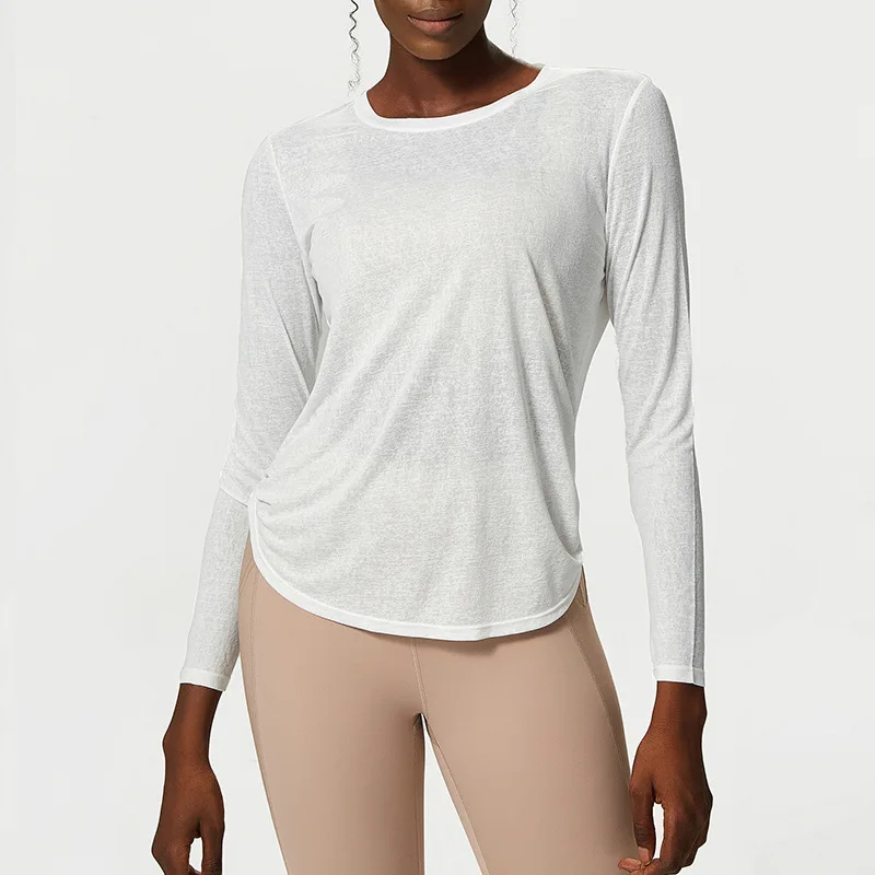 

Loose Long Sleeves Top Seamless Super Soft Activewear Stretchy Yoga Shirt Workout Tank Tops Stretch Sexy Blouse Sports Wear Tops
