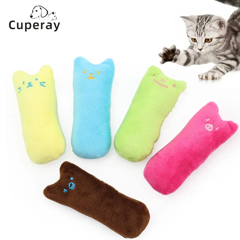 

5 Pcs/set Cat Plush Cute Animal Pillow Cat Scratch Catnip Toy Interactive Game Teeth Cleaning Claw Grinding Toys Pet Supplies