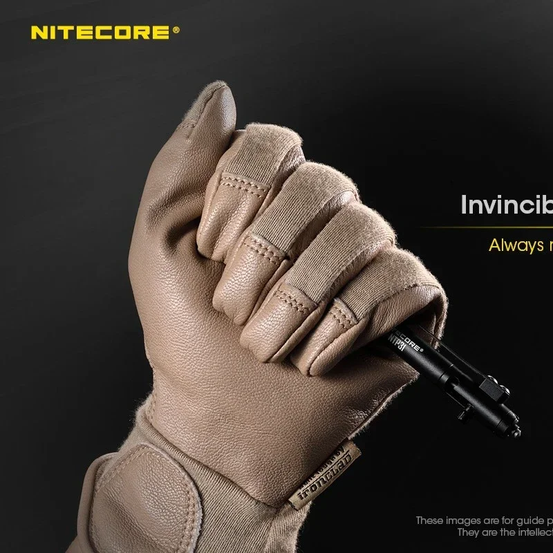 Фото Тактическая ручка Nitecore NTP31 для самообороны, разбивания стекла и ежедневного письма, из алюминиевого сплава, с двусторонним болтовым механизмом. №3
