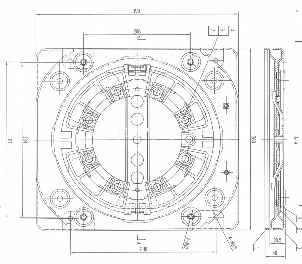 Сверхмощный поворотный механизм с 4-сторонними автомобильными сиденьями