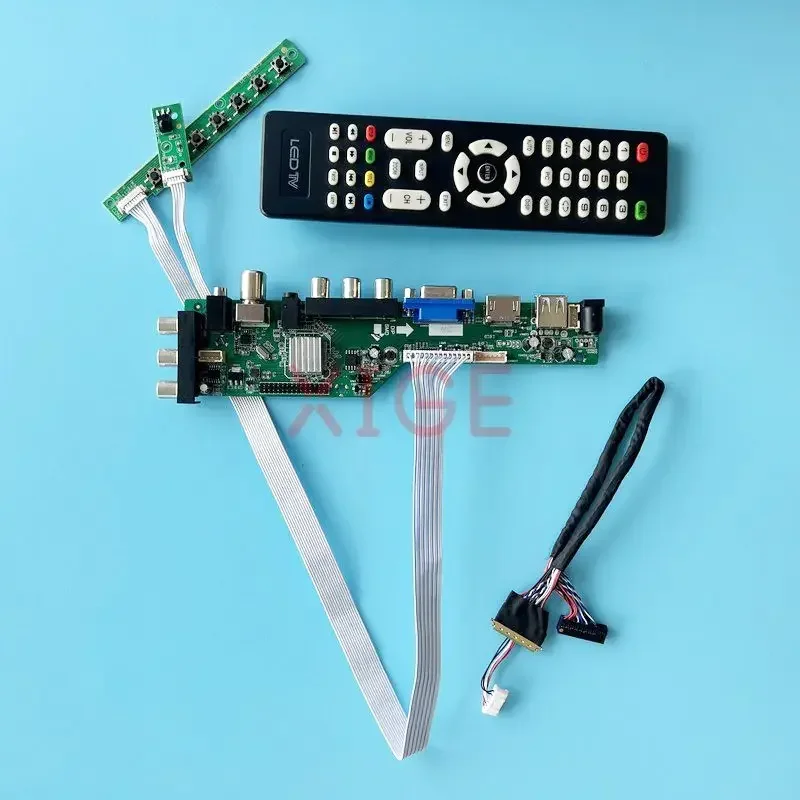 DIY комплект контроллера материнская плата для Φ LVDS 40 Pin DVB-T/C 1366x768 10 1 &quotUSB/DHMI/VGA/AV
