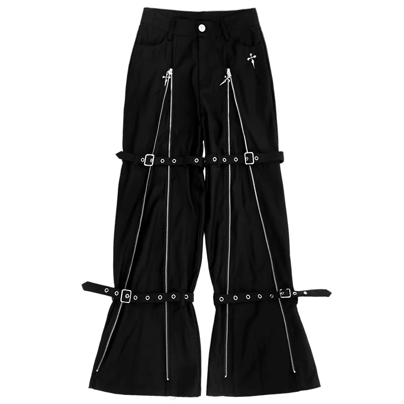 2023 Jeans Baggy for men  y2k Pants Punk Retro Zipper Gothic kill Matt Rock Straight Pants Neutral streetwear men's trousers