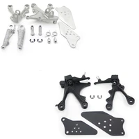 silver front foot pegs bracket fit for kawasaki zx6r 2005 2006 2007 2008 aftermarket free shipping potorcycle parts rider