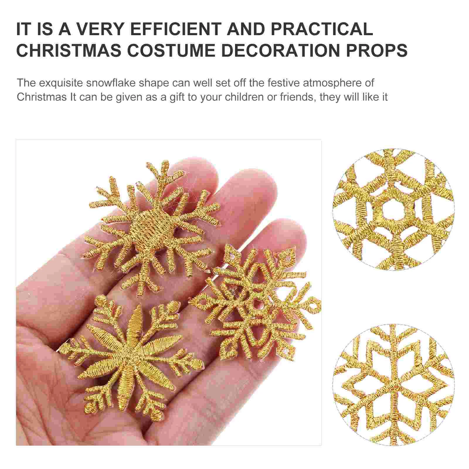 8 шт. товары для рождественской вечеринки вышитая нашивка в виде снежинки