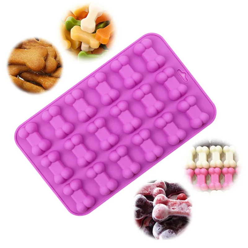 

Puppy Dog Bone Ice Trays Silicone Molds Soap Chocolate Jelly Candy Mold Cake Baking Moulds Kitchen Accessories