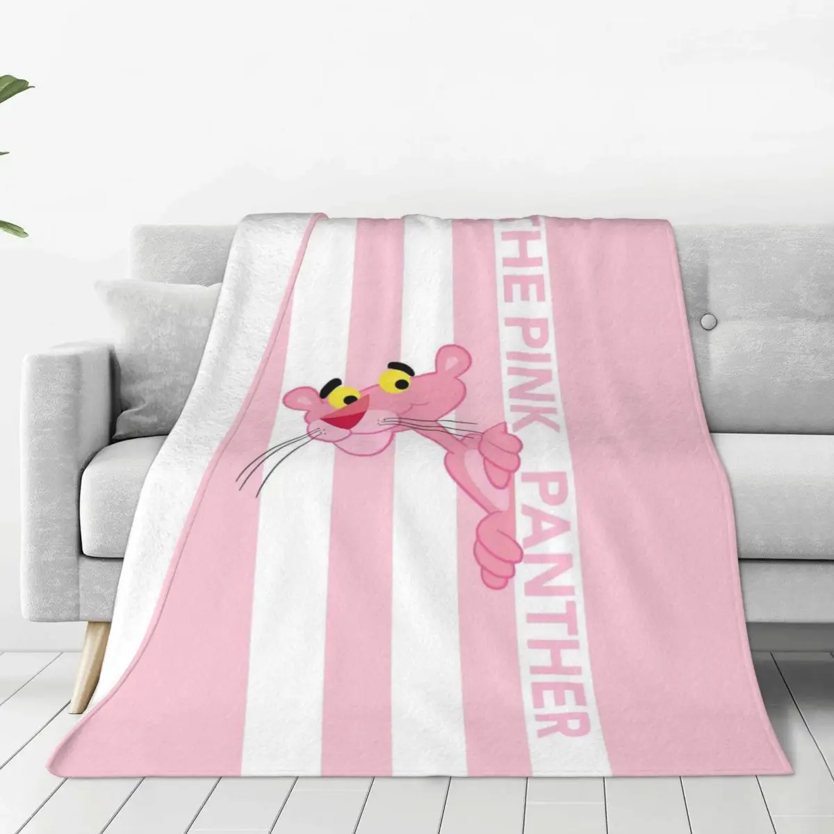 

Мультяшная Розовая пантера, фланелевый Текстильный декор, многофункциональные тонкие пледы для дивана, дорожные покрывала