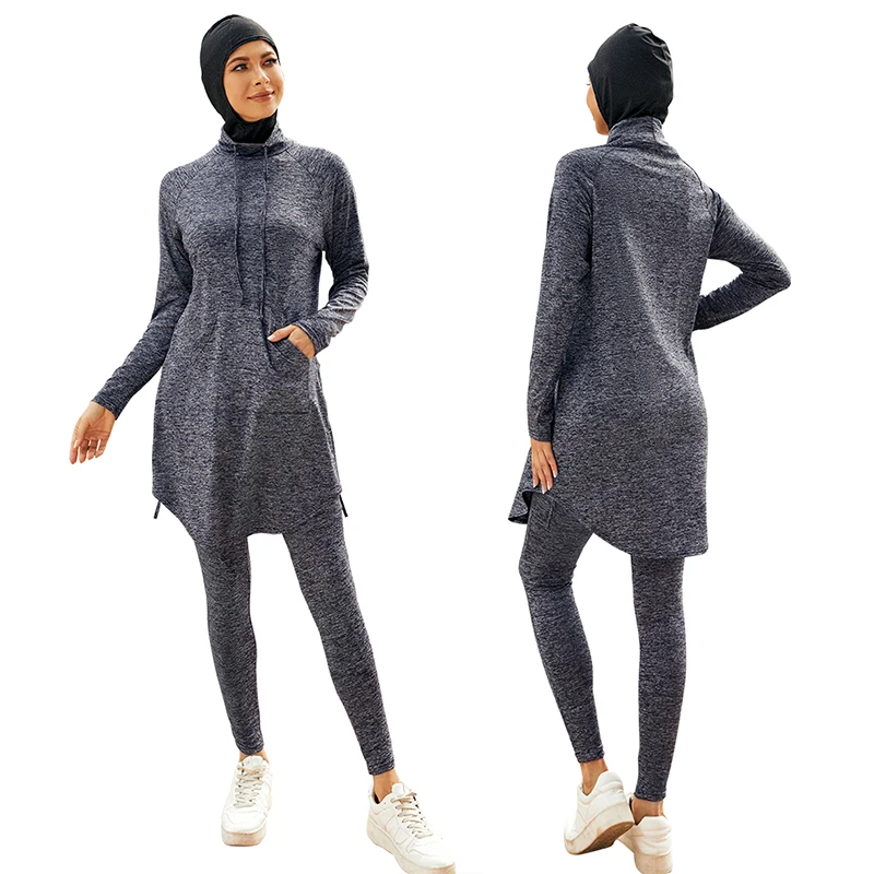 Muslim Sports Wear Modest Active Wear Hijab Women Activewear 3pcs Running Sportswear Outdoor Islamic Modest Active Gym Wear