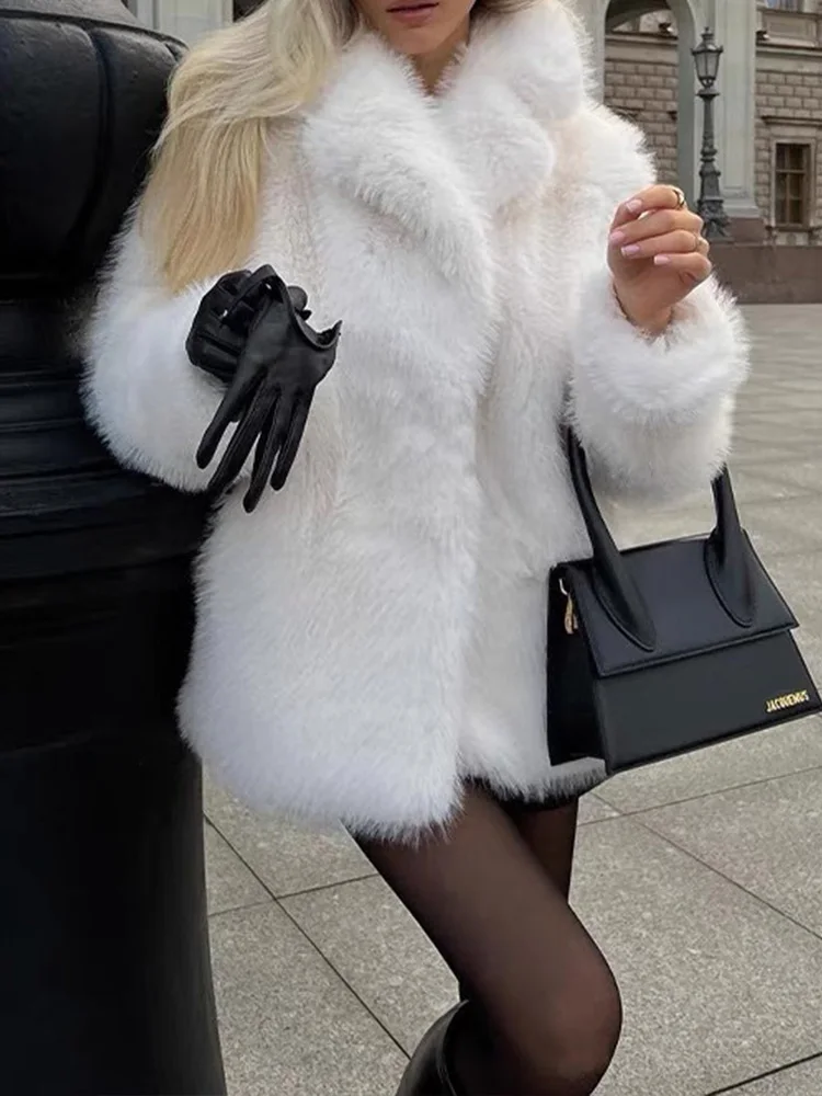 Модный мех для женщин винтажная уличная одежда повседневная из искусственного