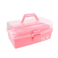three tier medicine box for first aid kit plastic folding chest organizer for makeup stationery storage boxes