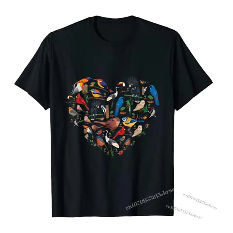 

Birds-Lover Heart Bird Watching Men Women Kids T-Shirt Easily Distracted By Birds Funny Graphic Tee Tops Y2k Aesthetic Clothes
