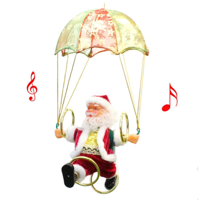 

Christmas Electric Doll Parachute Santa Claus Snowman Home Ceiling Decorations New Year Xmas Hanging Pendant Children Gift