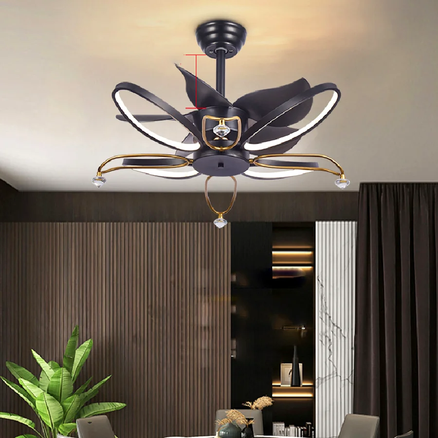 

Nordic bedroom decor led lights for room Ceiling fan light lamp restaurant dining room Ceiling fans with lights remote control