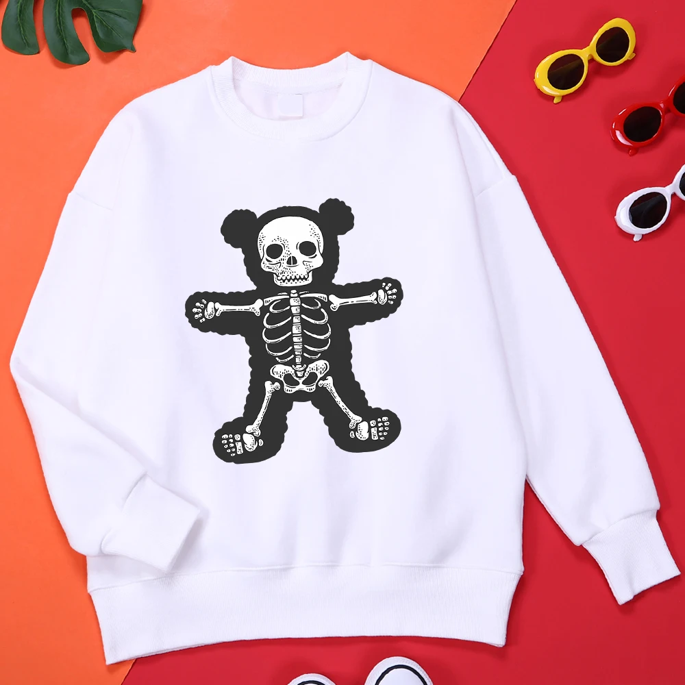 

The Skeleton Of A Full Teddy Bear Hoodie Men All-Match Graphics Clothes Daily Quality Tracksuit Harajuku Fleece Hoodies Men'S