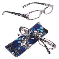 women ultra light resin print flower matching pouch vision care 1 004 0 diopter reading glasses eyeglasses