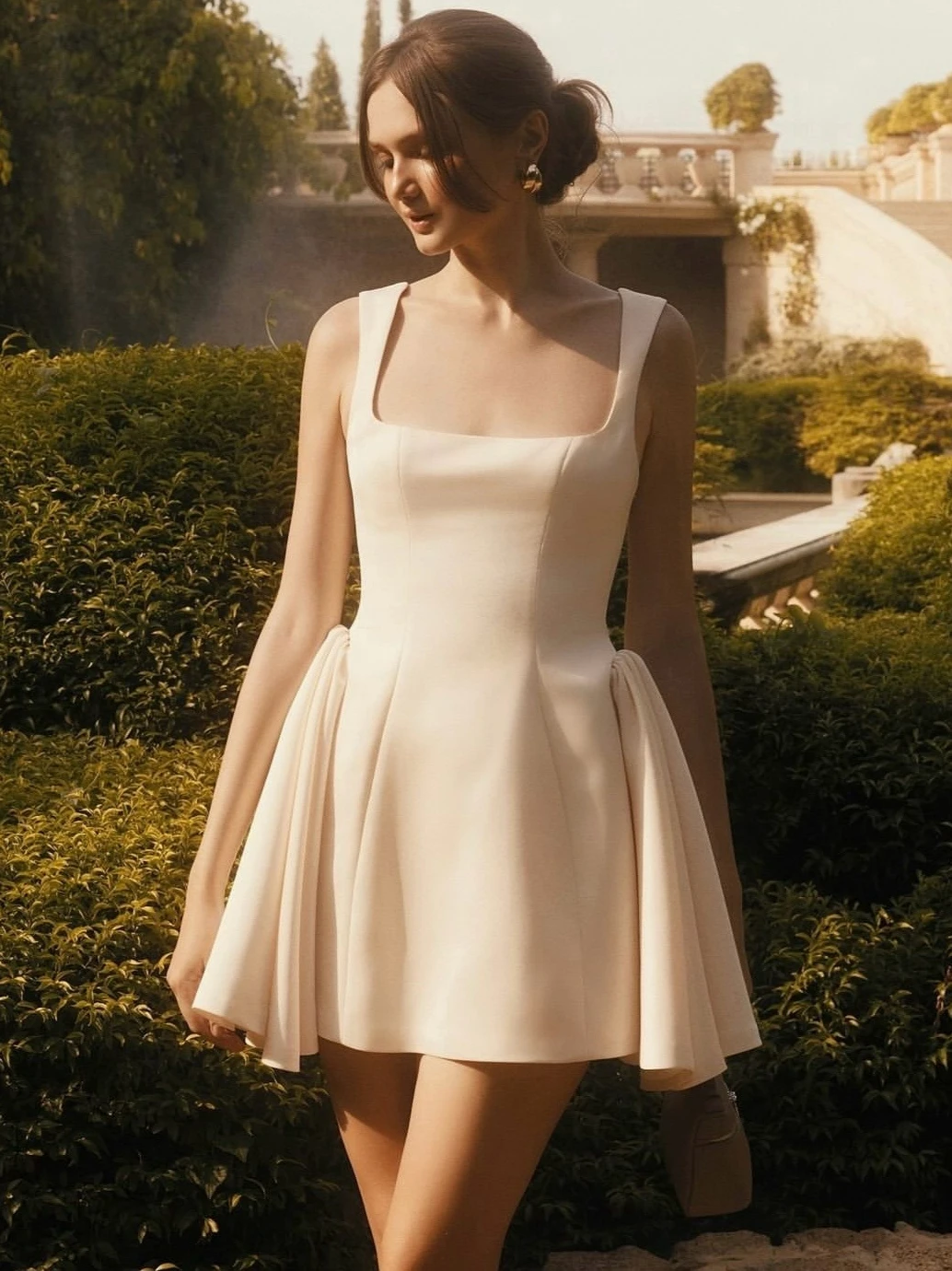 Gypsylady элегантные летние шикарные мини-платья женские сексуальные бежевые оборки