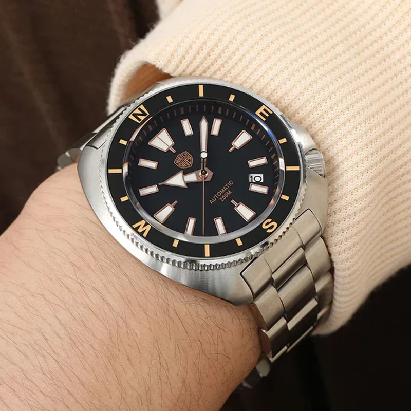 Watchdives Land Tortoisen WD6105 Часы для дайвинга NH35 Автоматические часы AR с сапфировым