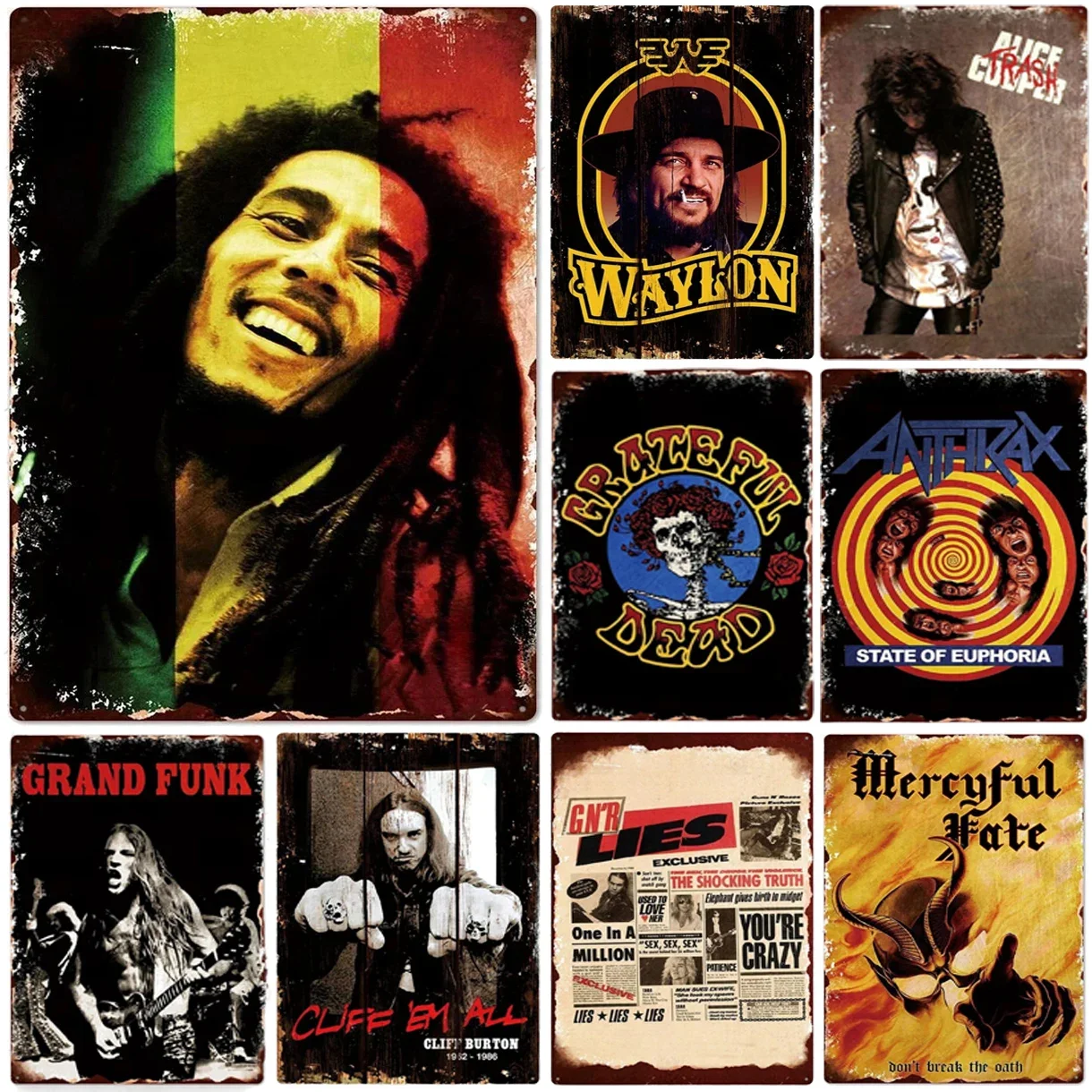 Винтажные металлические оловянные знаки настенные художественные постеры в