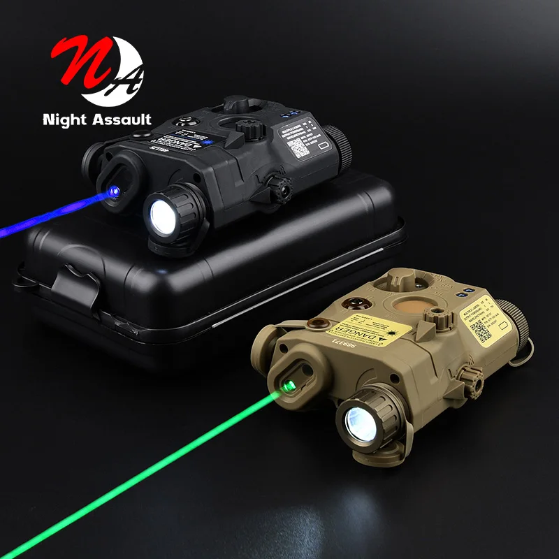 

Tactical PEQ-15 Battery Box Red Dot Laser White LED Flashlight IR Night Vision Weapon Light 20mm Rail Hunting Rifle Airsoft PEQ