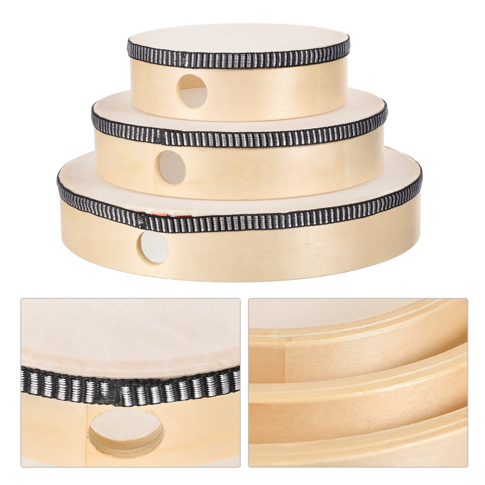 

Drumhand Percussion Toddlerwood Set Kids Musical Tambourine Enlightenmentband Children Performance Develop Handbell Drums