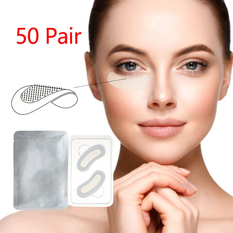 50Pair Hyaluronic Acid Microneedle Eye Patches Mask For Anti Wrinkle Aging Dark Circles Moisturizing Eye Gel Pads Skin Care