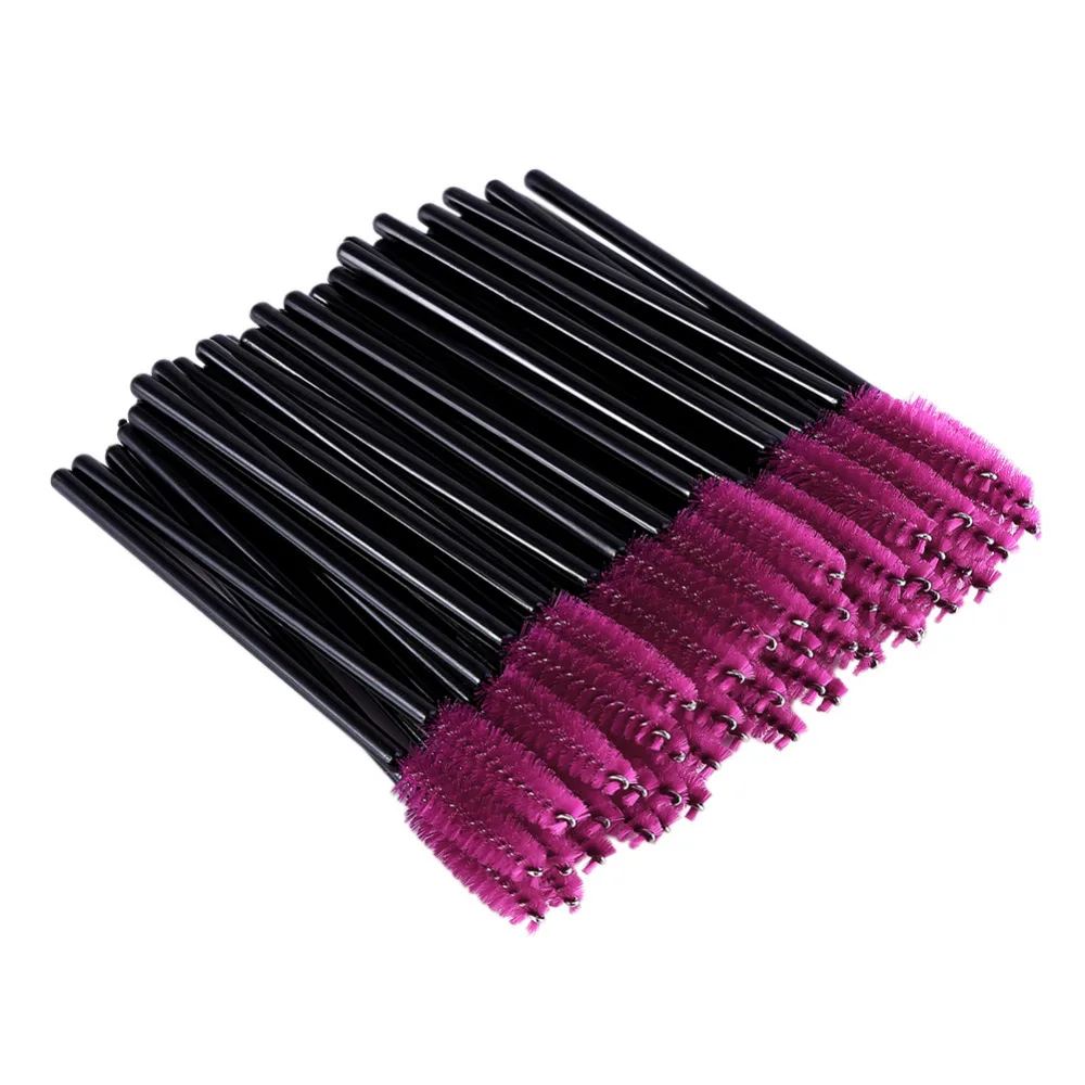 

50pcs/Lot Eyelash Brush Synthetic Fiber Make Up Brush Disposable Eyelash Brushes Mascara Applicator Wand Makeup Eyelash Brush