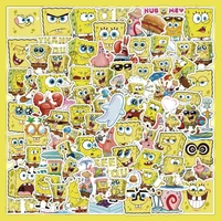 60 kawaii pokemon spongebob stickers cute pie big star expression pack cute anime stickers suitcase animation graffiti stickers