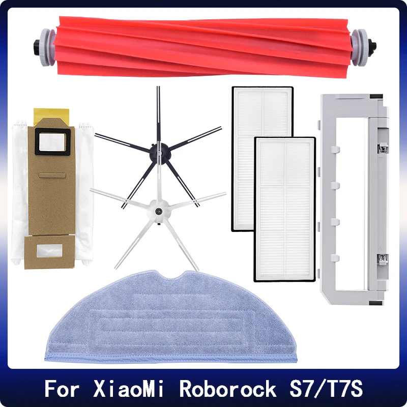 

Accessories For XiaoMi Roborock S7 S70 S75 S7Max S7Max Main Side Brush Mop Cloth Hepa Filter Dust Bag Vacuum Cleaner Spare Parts