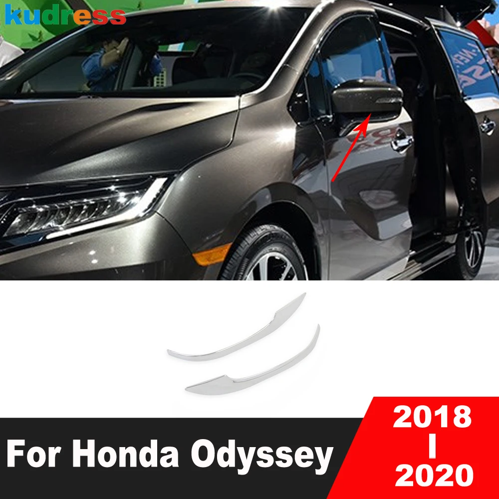 

Накладка на зеркало заднего вида для Honda Odyssey 2018 2019 2020, хромированная накладка на боковое зеркало двери, молдинг, Декоративная полоса, крышки, автомобильные аксессуары