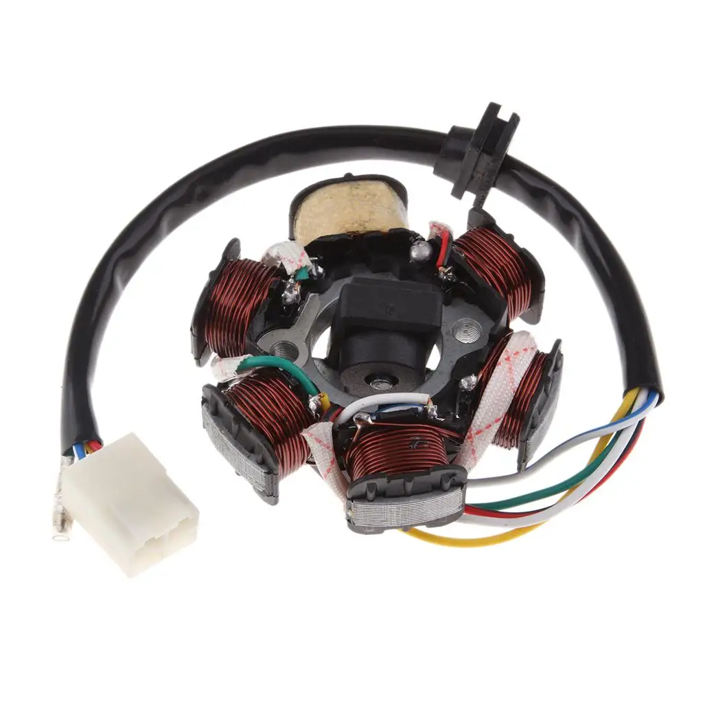 

6 Pole Magneto Ignition Coil Stator Plate for 125cc Engines ATV Dirt Bike